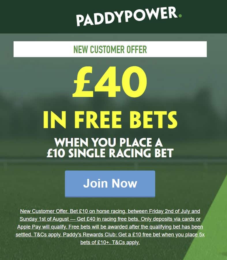 Paddy Power sign-up offer
