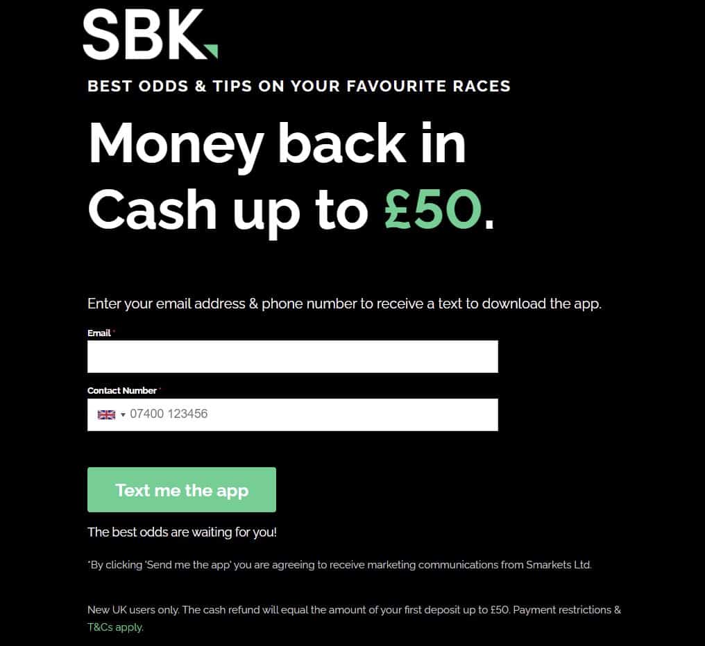SBK £50 sign-up offer