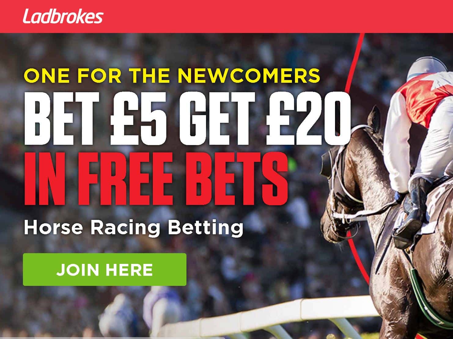 Ladbrokes bet £5 get £20 Cheltenham offer