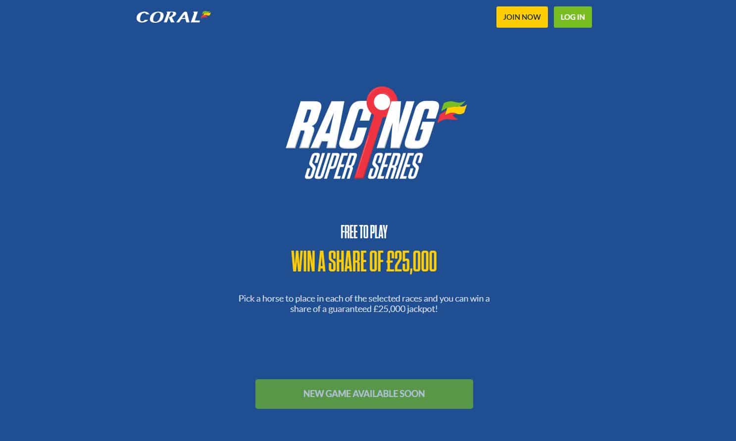 Coral Racing Super Series offer