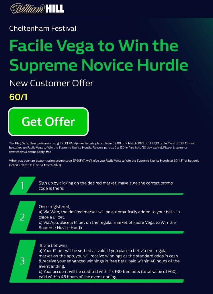 Facile Vega price boost
