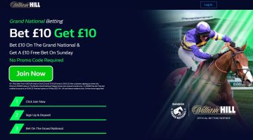 William Hill’s Aintree Grand National Free Bet: Bet £10 get a £10 Free Bet
