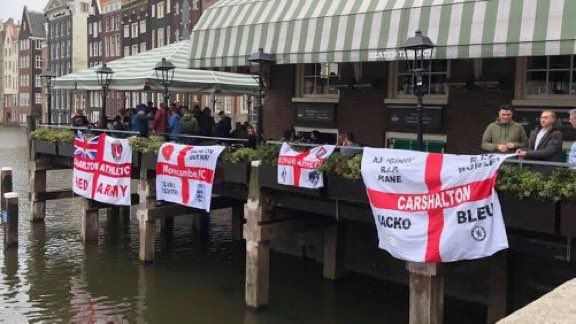 England fans in Amsterdam