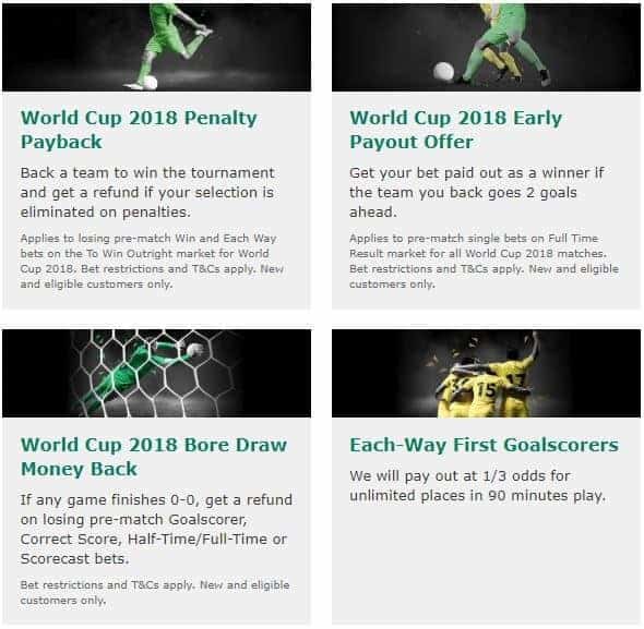 bet365 world Cup 2018 offers