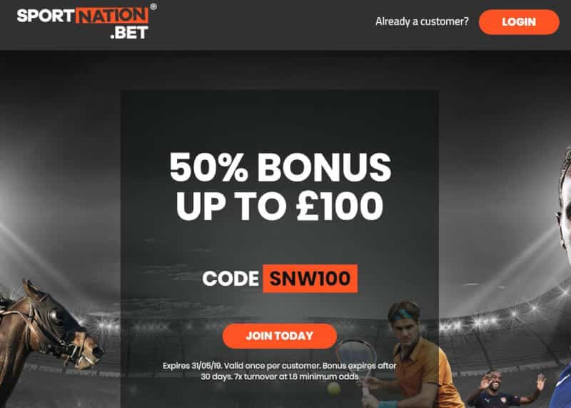 SportNation free bet