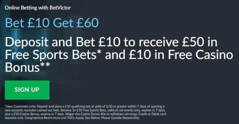 Bet Victor free bet