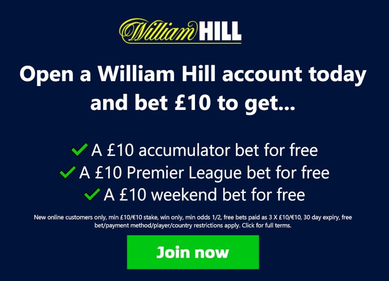 William Hill free bet