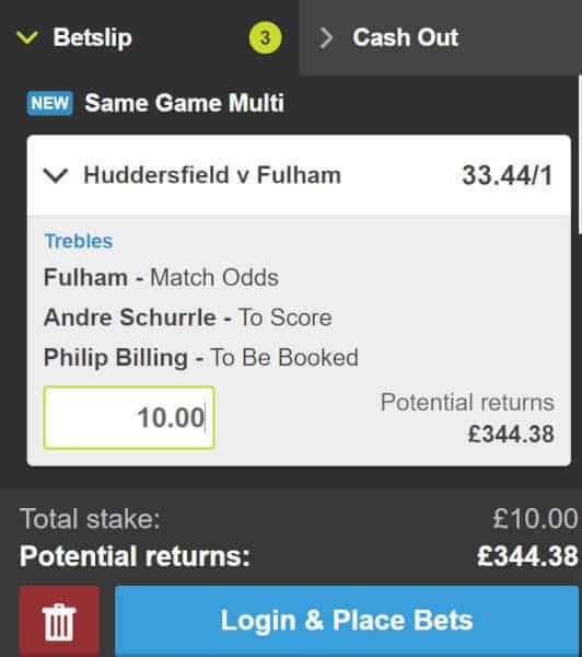 Huddersfield vs Fulham request a bet