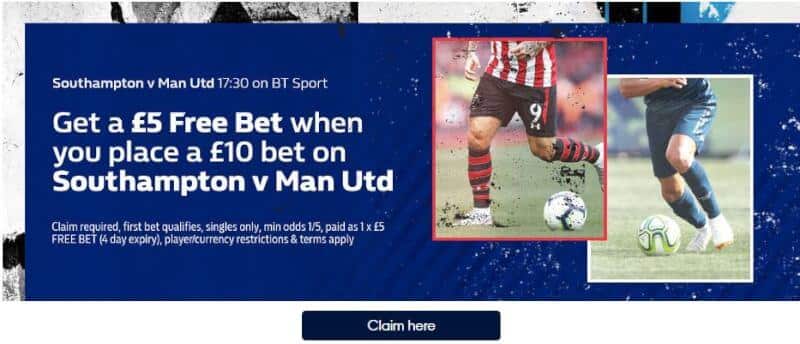 Free £5 bet William Hill