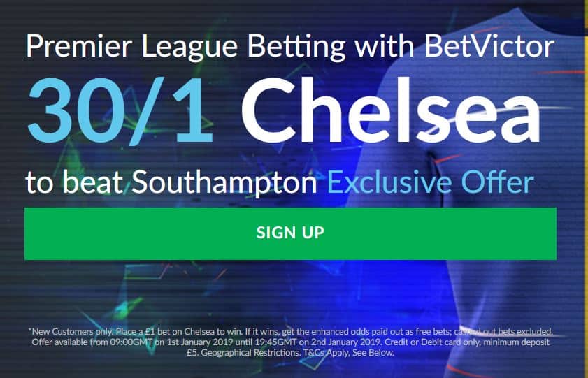Chelsea 30/1 to win