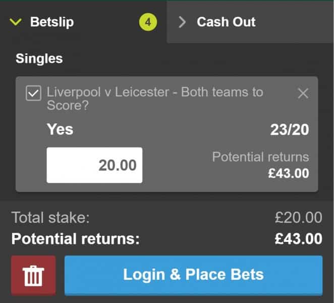 Liverpool vs Leicester betting tip