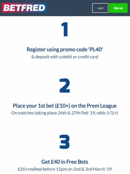 Betfred Premier League offer