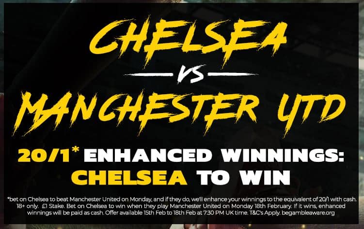 Chelsea to win enhanced odds