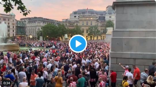 Sunderland fans Trafalgar Square