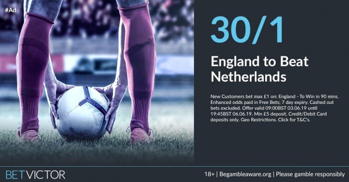 England to beat Netherlands odds