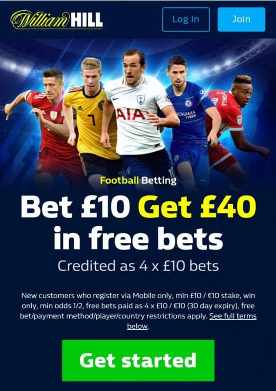 William Hill July 2019 promotion