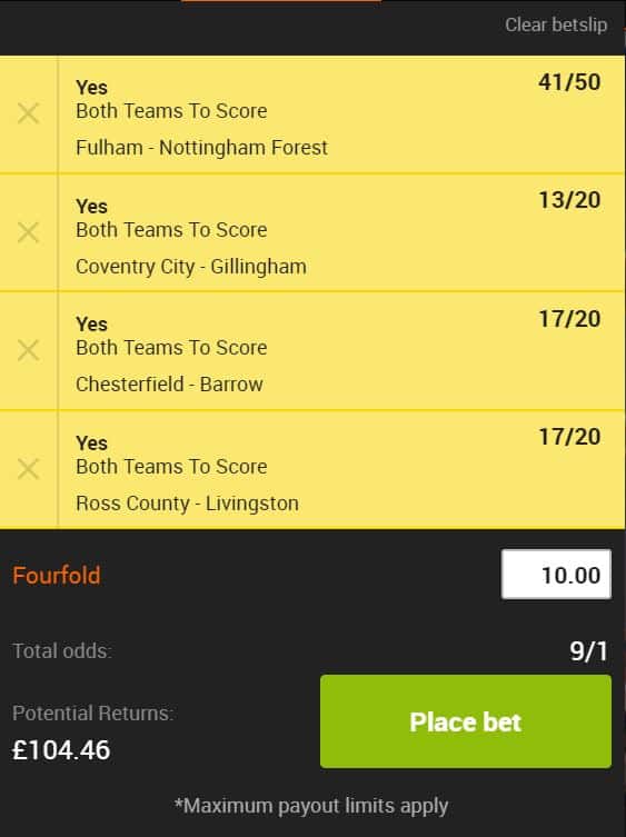 BTTS tips