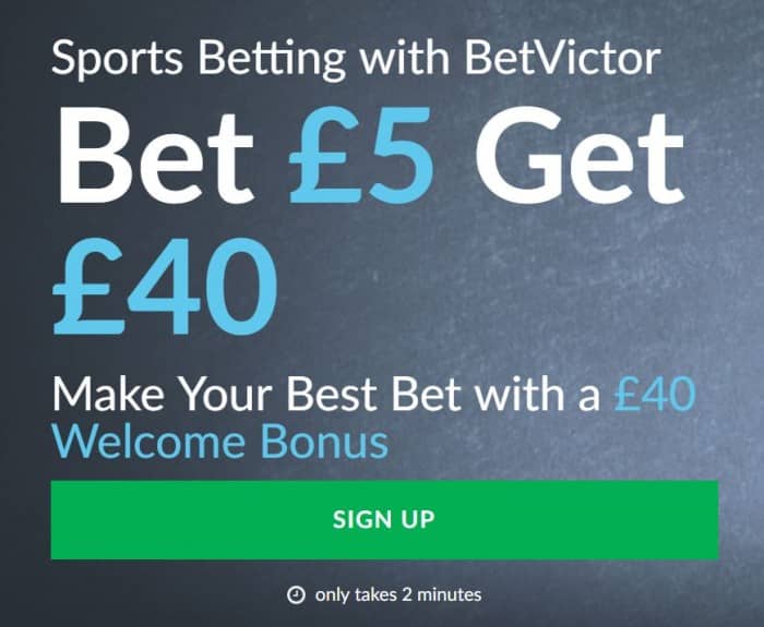 Bet Victor free bet offer