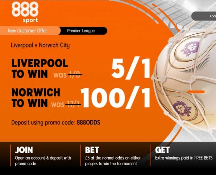 Liverpool v Norwich 888Sport