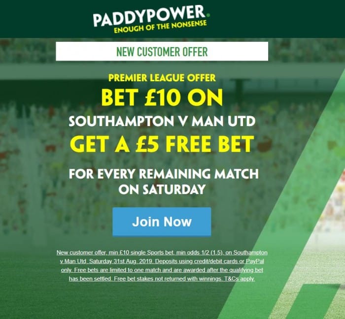 Paddy Power offer