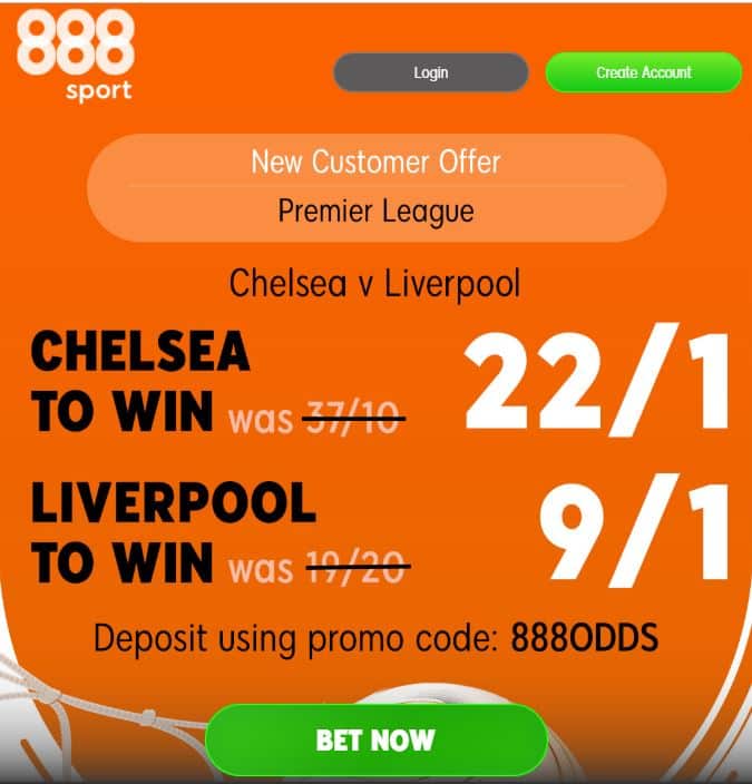 CHelsea vs Liverpool 888sport