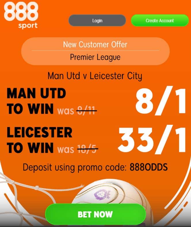 Man United vs Leicester betting offer