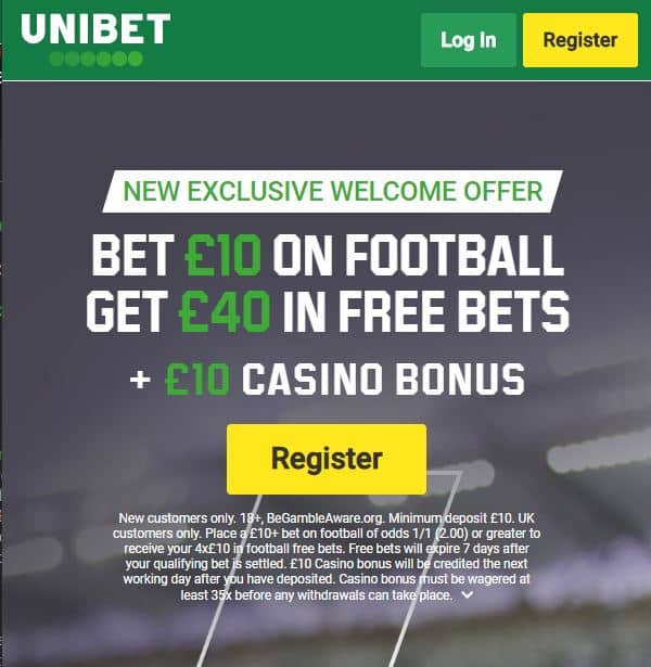 Unibet sign-up offer