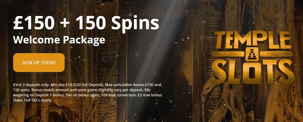 Temple Slots sign-up bonus