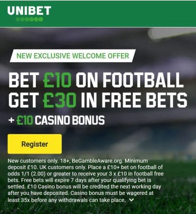 Unibet sign-up offer