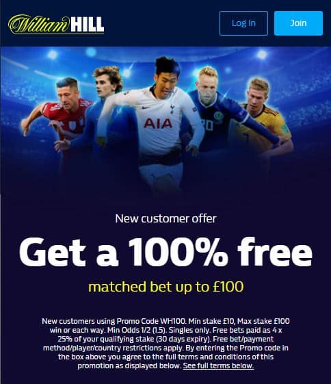 William Hill free bet