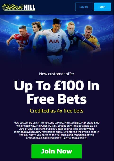 William Hill sign-up offer