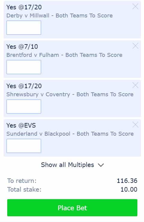 BTTS betting tips