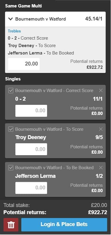 Bournemouth vs Watford betting bets