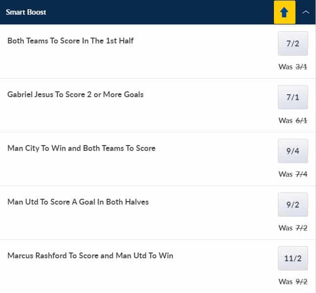 Man United vs Man City boosts