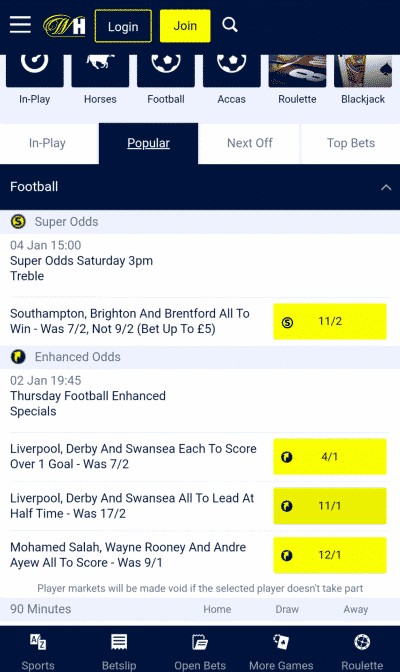 William Hill offers