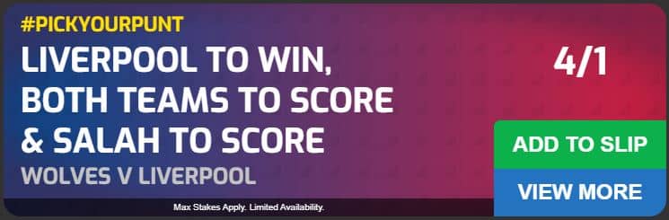 Wolves vs Liverpool betting tip