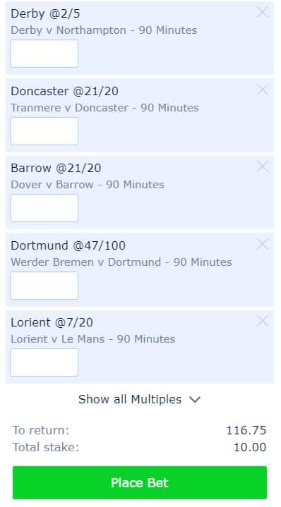 Acca tips today