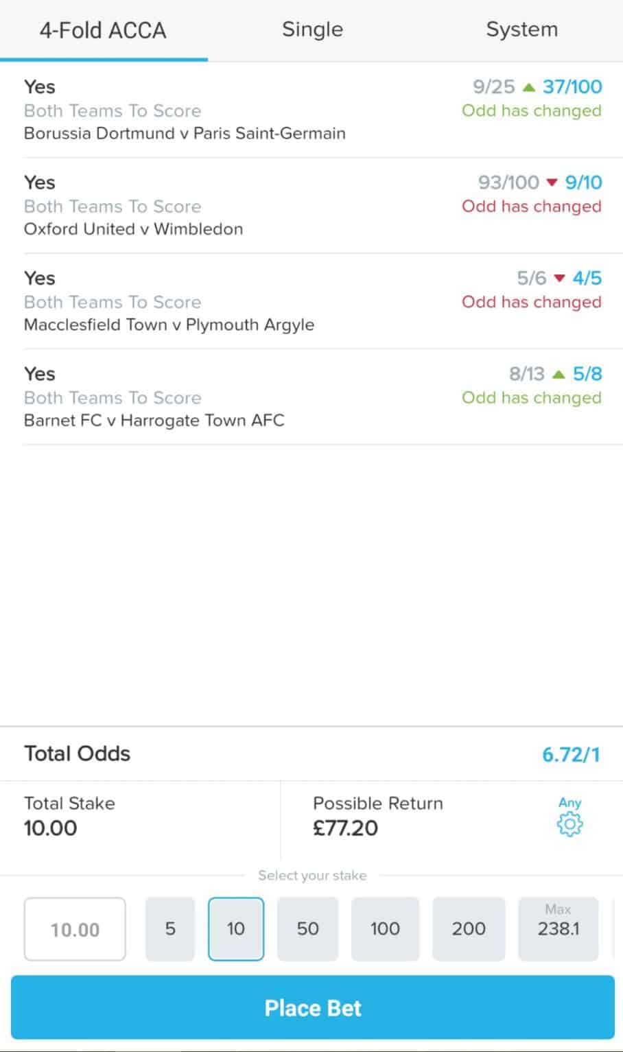 BTTS Tip today