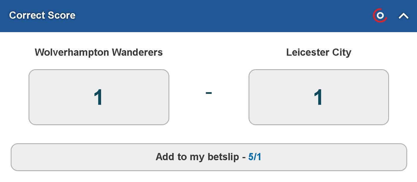 Wolves vs Leicester tip