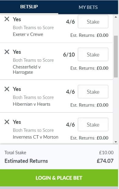 BTTS Tips today