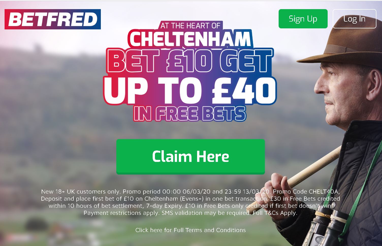 Betfred Cheltenham free bet