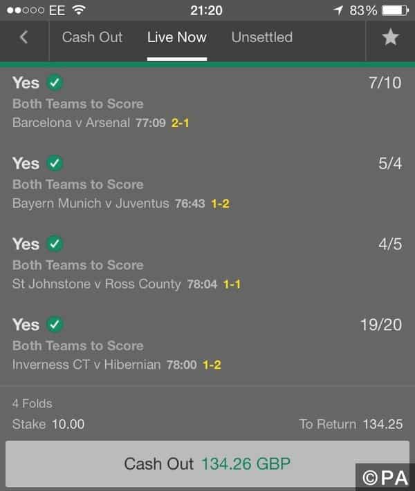 Both teams to score tips