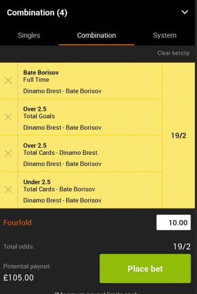 Dinamo Brest vs Bate betting tip