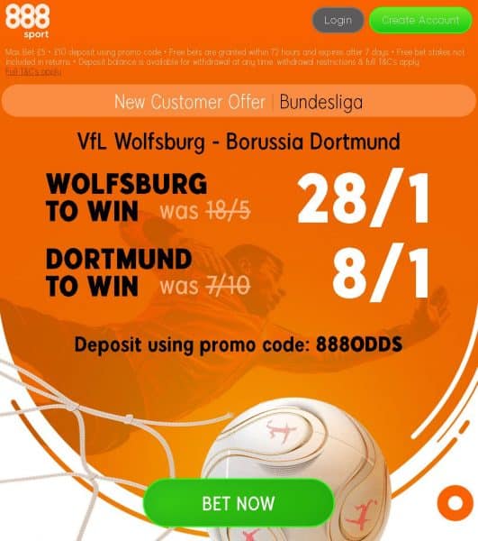 Wolfsburg vs Borussia Dortmund price boosts