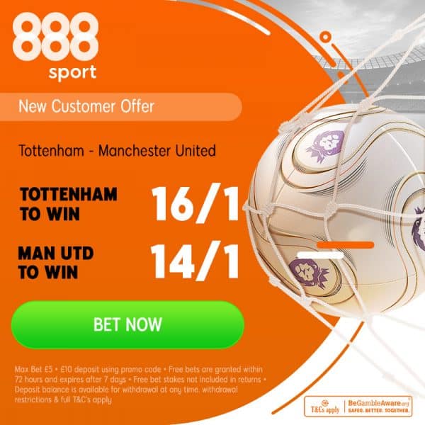 Spurs v Man United price boosts