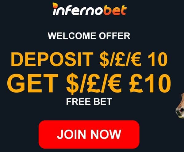 Infernobet free bet