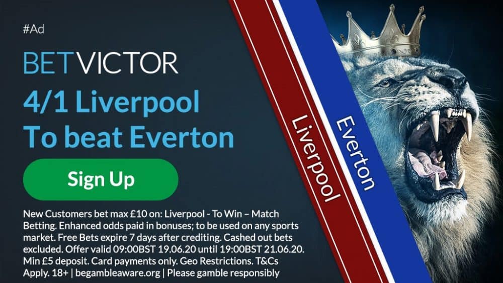Liverpool to beat Everton odds