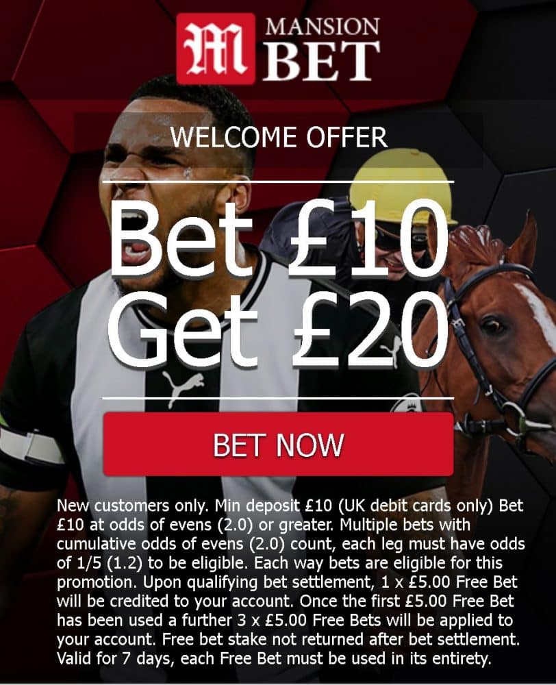 MansionBet free bet offer