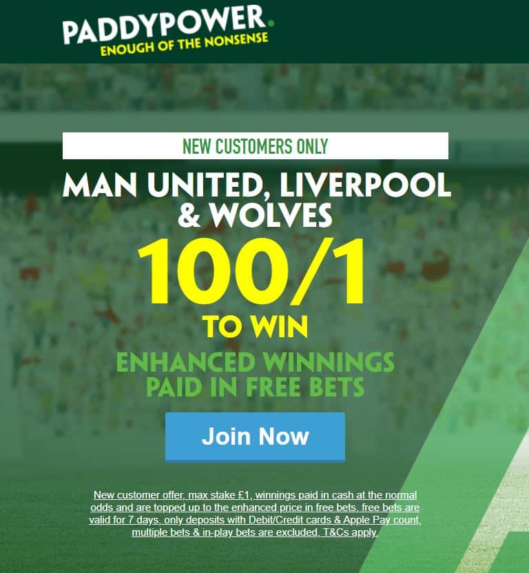 Paddy Power welcome bonus