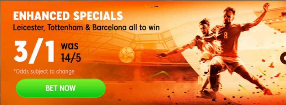 Enhanced odds offer